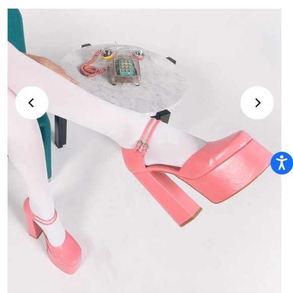 Jeffrey Campbell Leila white  Platform‎ Heels Sz 7 - Picture 3 of 9